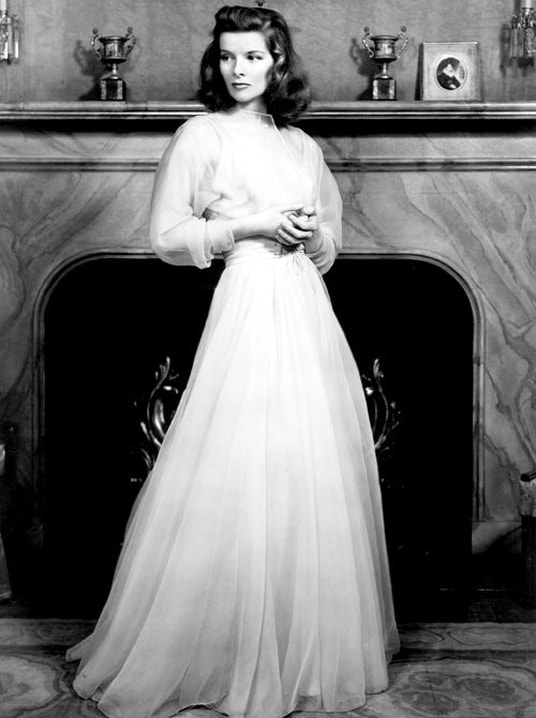 Katharine Hepburn's evening dress in The Philadelphia Stroy, 1939, designed by Valentina Schelee