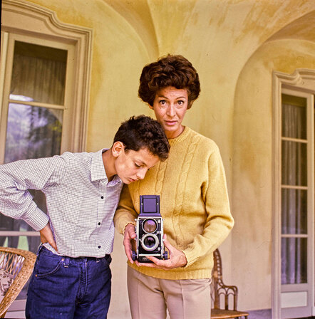 Marella Agnelli with her son Edoardo Agnelli, photo by Horst P. Horst/Condé Nast