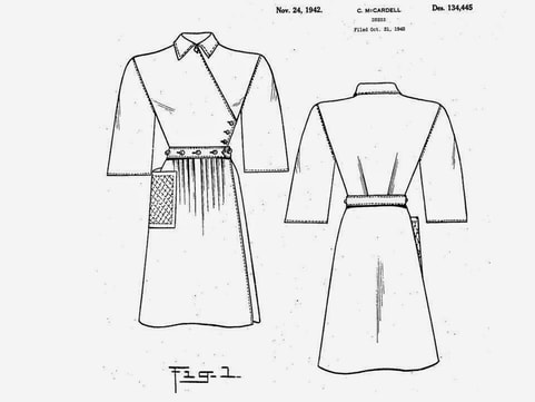 Sewing pattern of Claire McCardell's popover dress, 1942