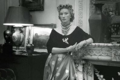 MIllicent Rogers at her 18 century Virginia House Claremont Manor, 1947, Conde Nast Archive