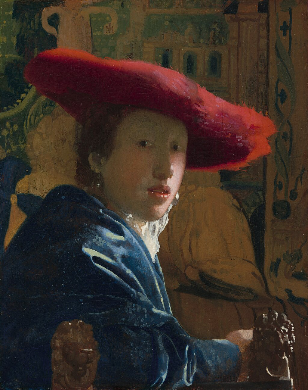 Girl with the Red Hat , c. 1669, Johannes Vermeer, National Gallery, Washington D.C.