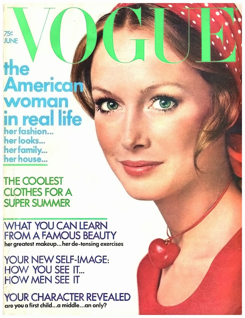 Karen Graham on Vogue Cover, June 1972, photo by Richard Avedon