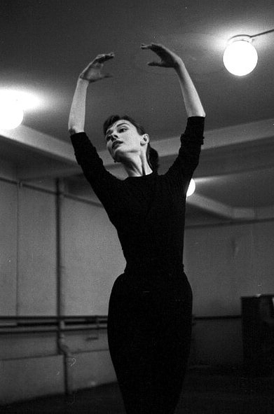 Audrey Hepburn dancing ballet