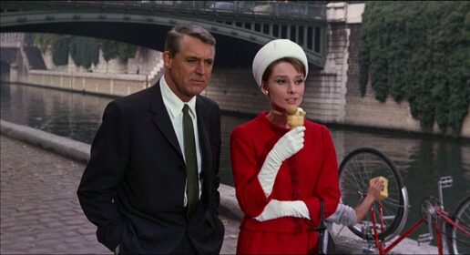 Cary Grant and Audrey Hepburn in film Charade