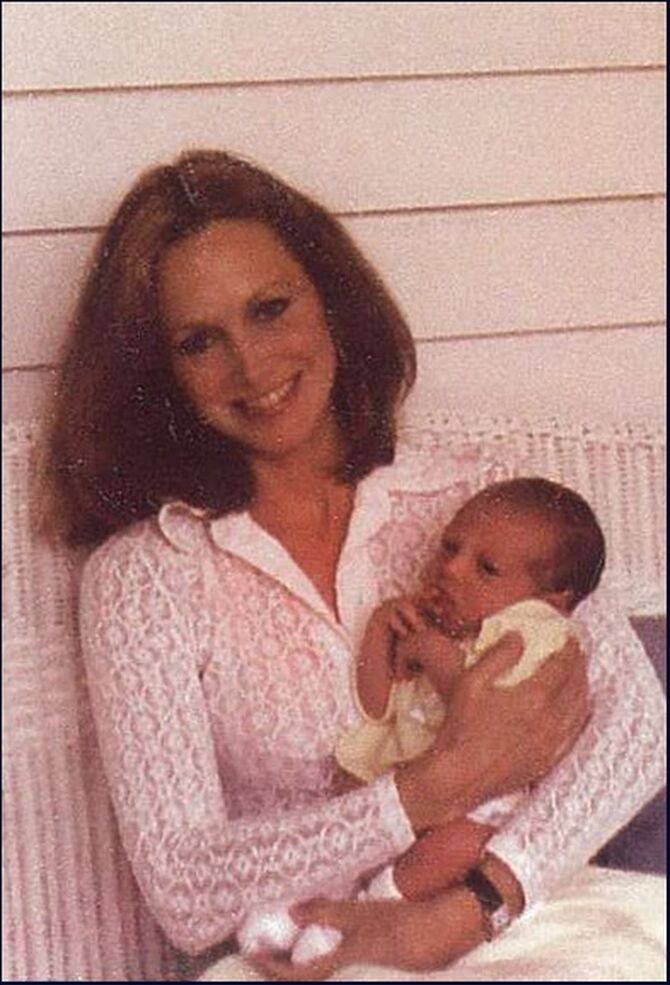 Karen Graham with her son