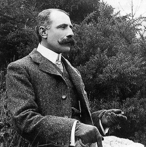 English composer Edward Elgar (2 June 1857 – 23 February 1934), composer of salut d'amour