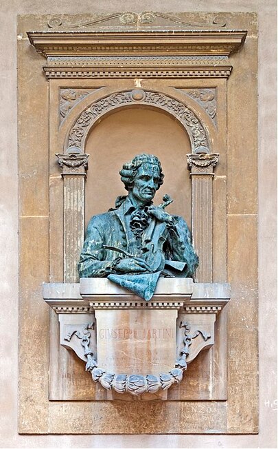 Giuseppe Tartini sculpture in the Basilica of St Anthony in Padua