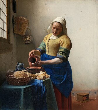 The Milkmaid (c. 1657-58) by Johannes Vermeer, Rijksmuseum