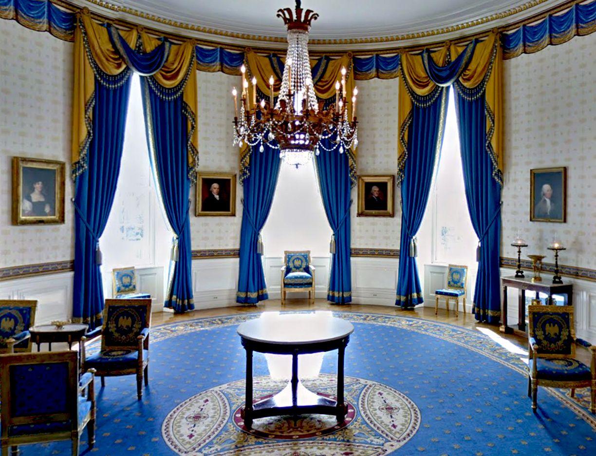 The Blue Room of the White House, designed by Stéphane Boudin