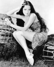 Dorothy Lamour wearing her sarong dress in The Hurricane(1937)