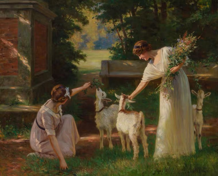 Elegant French painter Léopold-François Kowalsky(1856-1931)