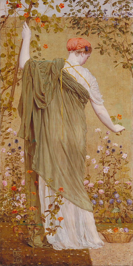 A Garden by Albert Joseph Moore by Albert Joseph Moore