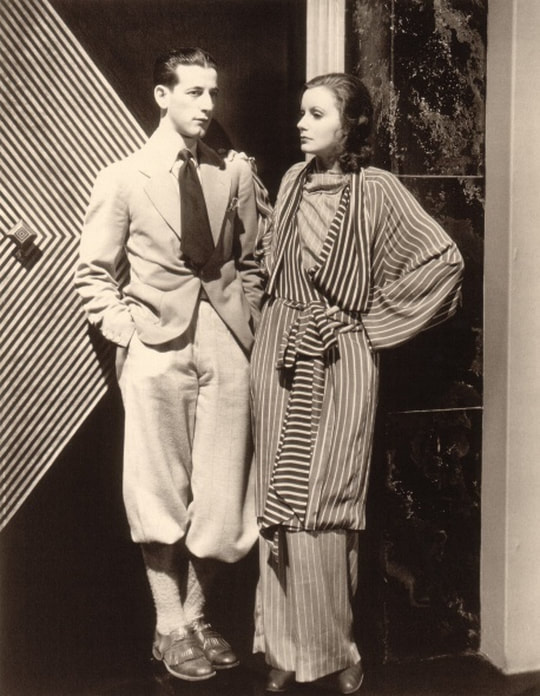 Adrian with Greta Garbo