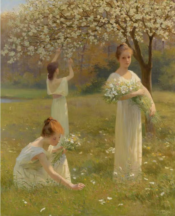 Elegant French painter Léopold-François Kowalsky(1856-1931)