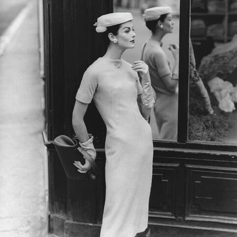 Anne Sainte Marie in Givenchy dress, photo by Henry Clarke