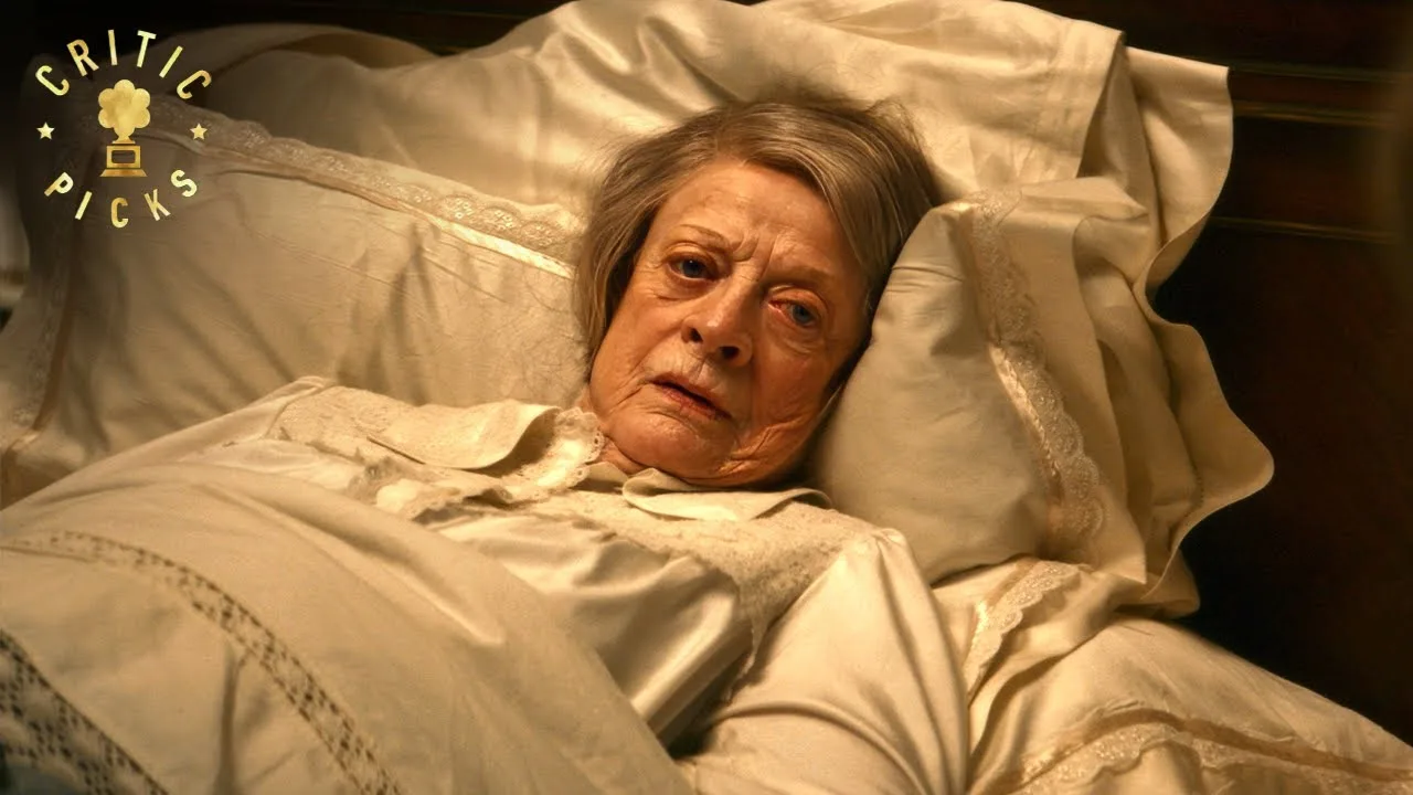 The death scene of Violet Crawley, Dowager Countess of Grantham(played by Maggie Smith) Downton Abbey: A New Era (film, 2022)