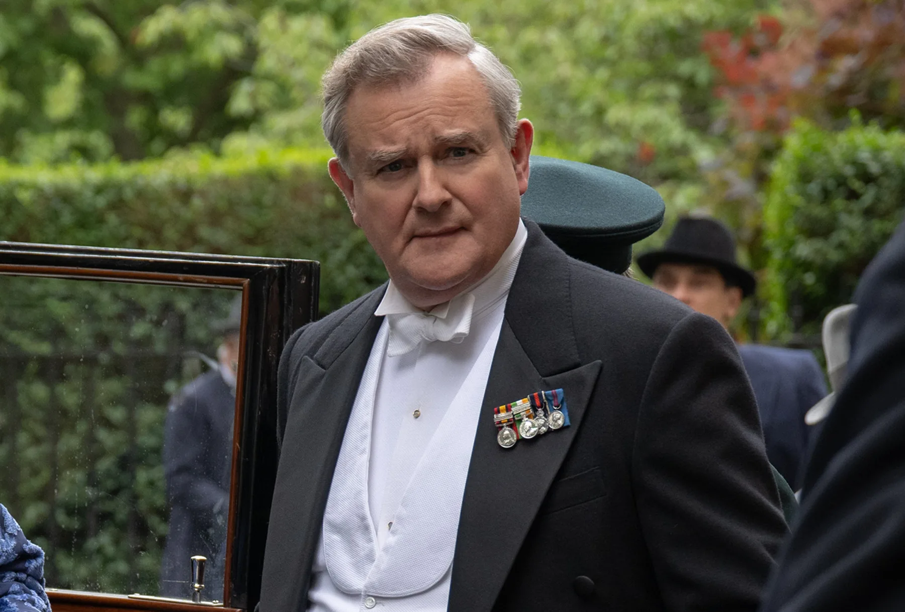 Hugh Bonneville as Robert Crawley, Earl of Grantham in film Downton Abbey: The Grand Finale (2025)