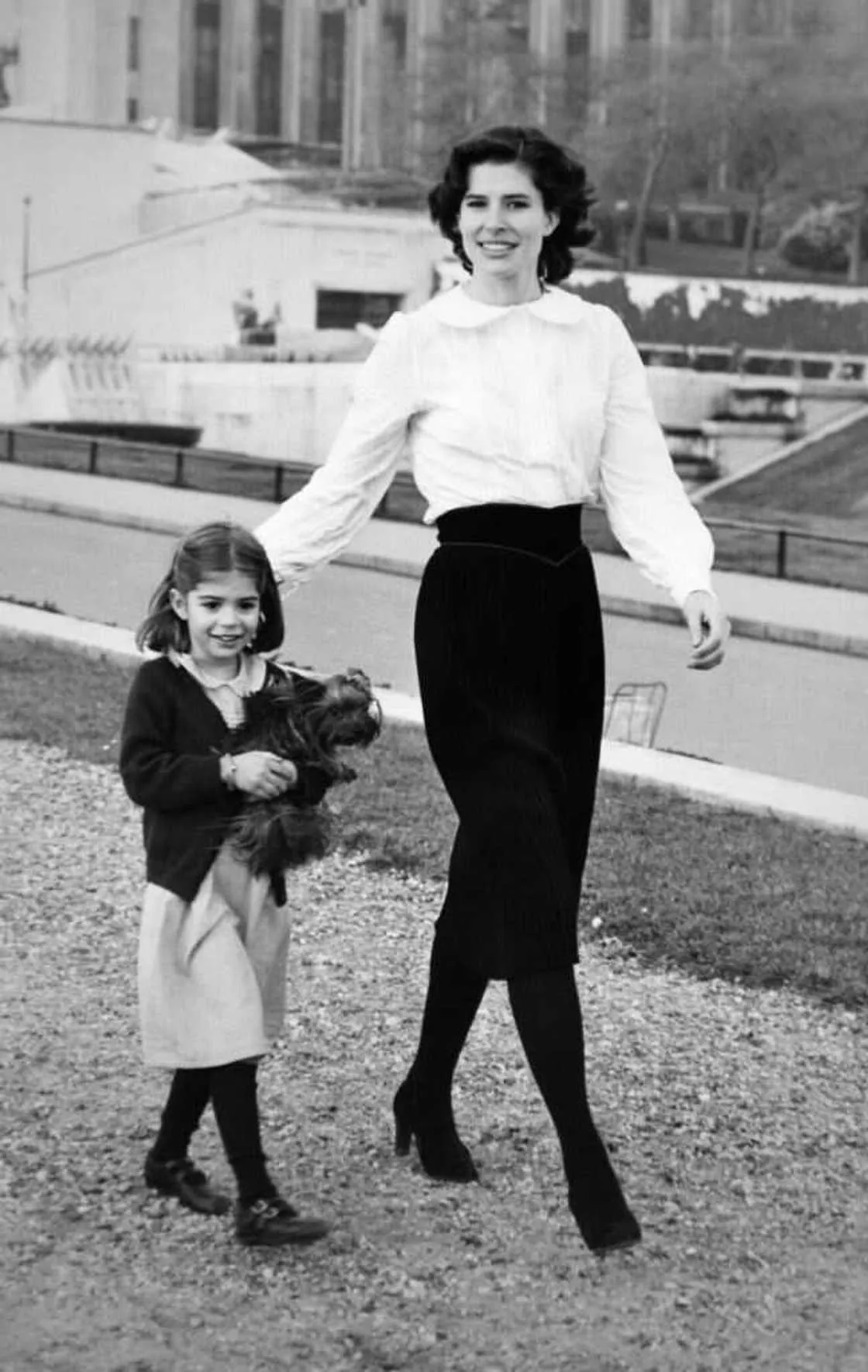 Fanny Ardant with her daughter Lumir, 1979