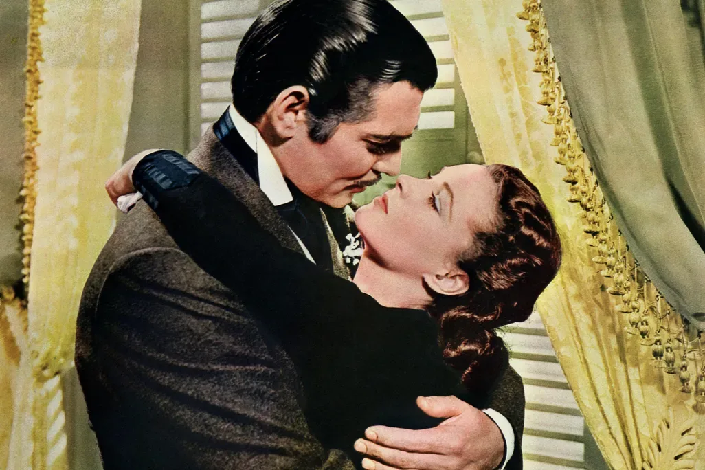 Vivien Leigh and Clark Gable in film Gone with the Wind (1939)