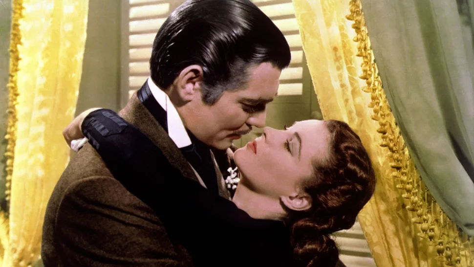 Vivien Leigh and Clark Gable in film Gone with the Wind (1939)
