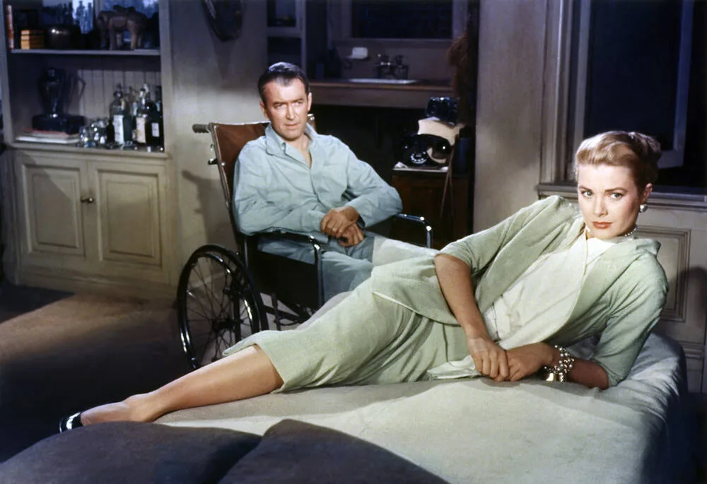Grace Kelly in film Rear Window(1954) with James Stuart