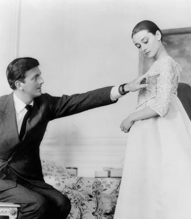 Hubert de Givenchy with Audrey Hepburn