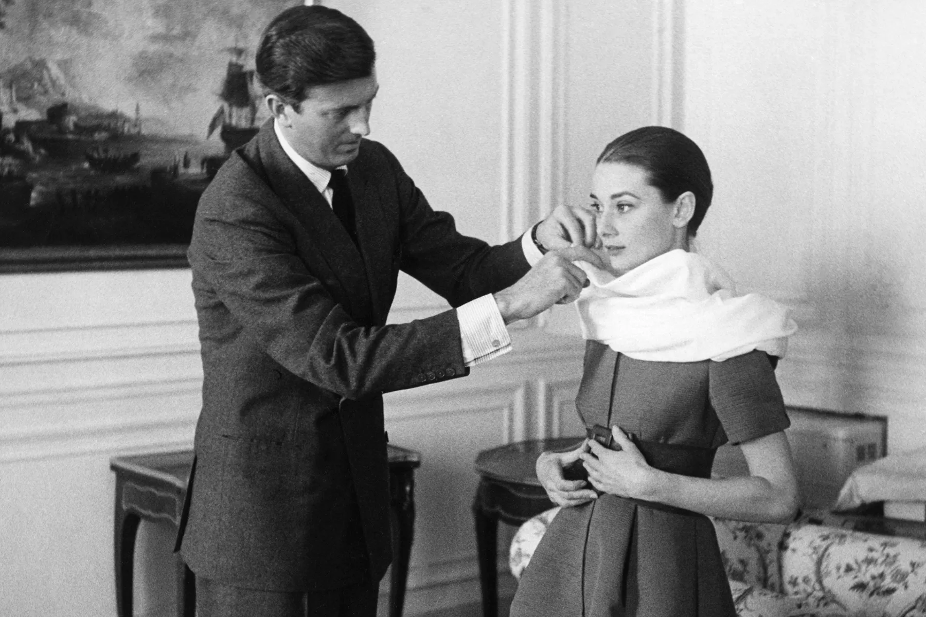 Hubert de Givenchy with Audrey Hepburn