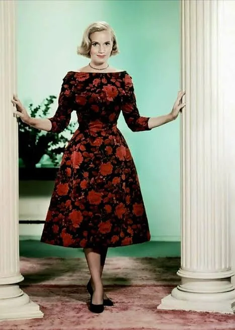 Iconic look: Eva Marie Saint’s black rose dress in North by Northwest (film, 1959)