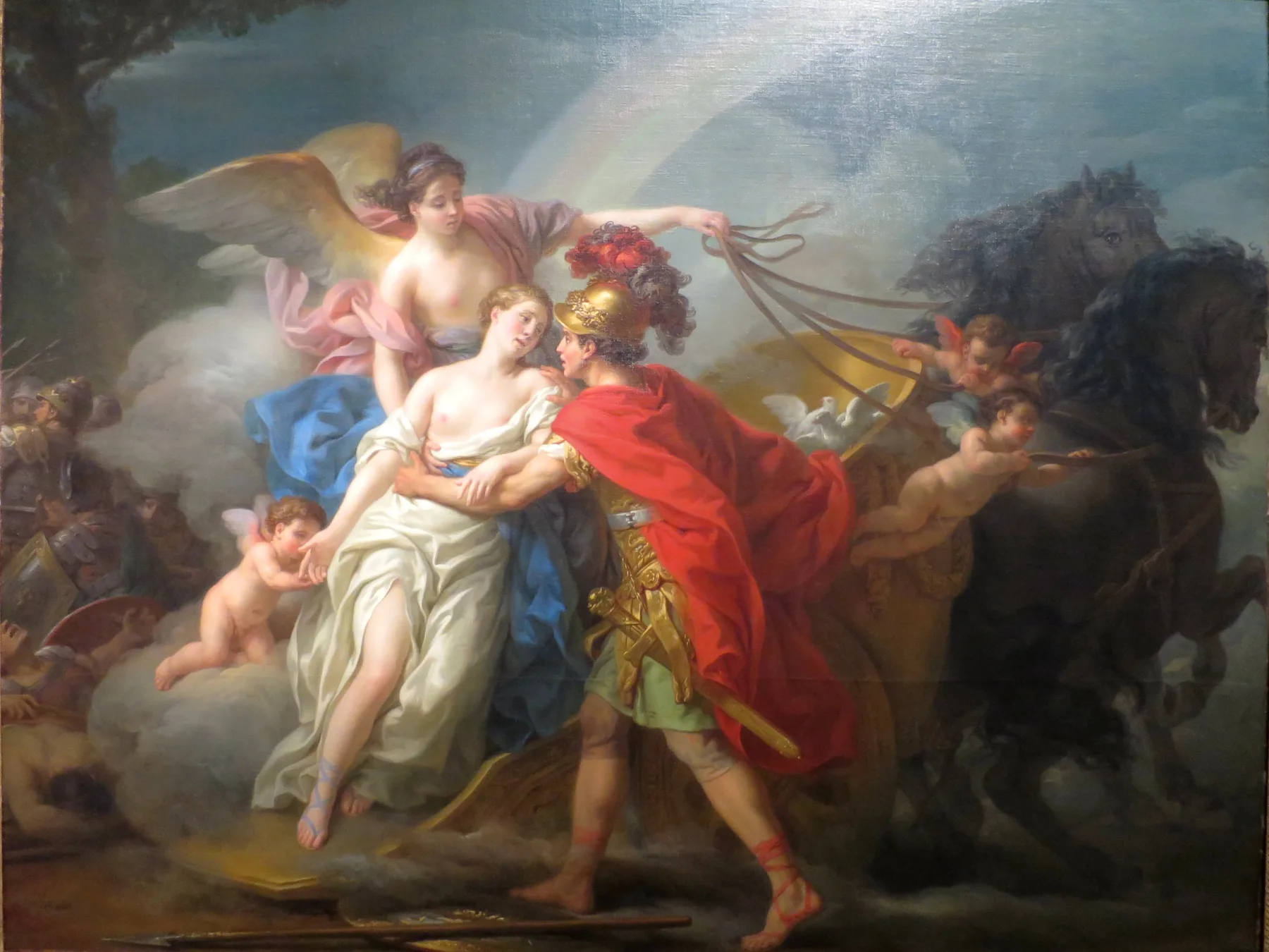 Venus, Wounded by Diomedes, Is Saved by Iris, Joseph-Marie Vien, 1775