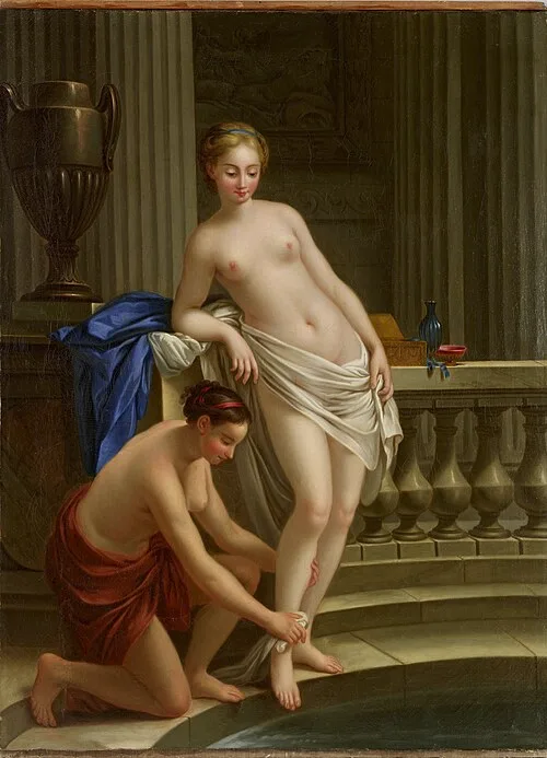 Two Women Bathing, Joseph-Marie Vien, 1763, Musée de Cahors Henri-Martin