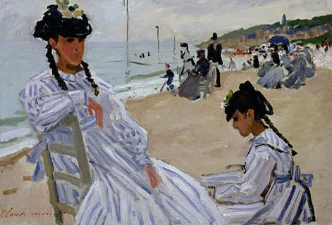Claude Monet, On the Beach at Trouville, 1870-71, Musée Marmottan Monet, Paris, France
