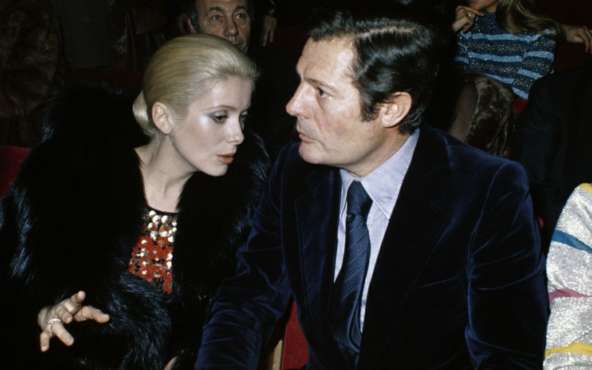 Marcello Mastroianni with Catherine Deneuve