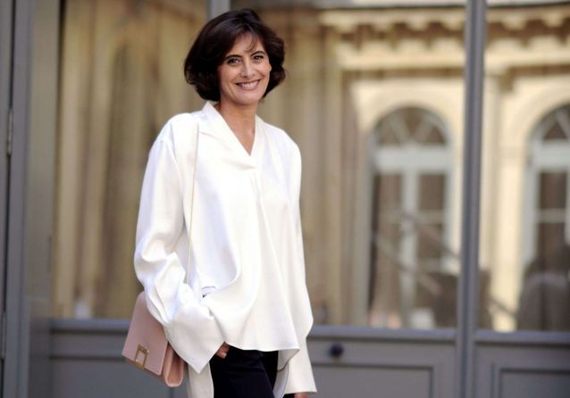 Elegant icon wardrobe essentials: Inès de La Fressange in white shirt