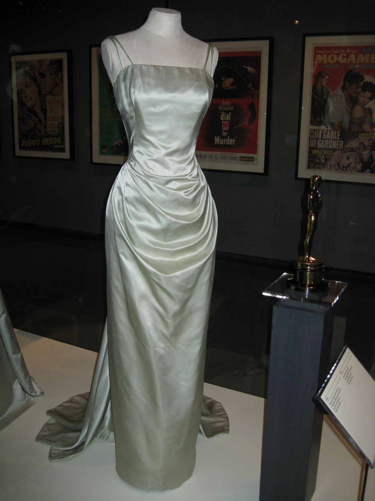 Grace Kelly ice blue French silk satin gown for Oscar Ceremony 1955 designed by Edith Head