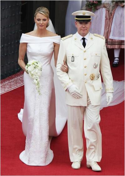 Charlene Wittstock, Princess of Monaco wedding dress 2011 designed by Giorgio Armani
