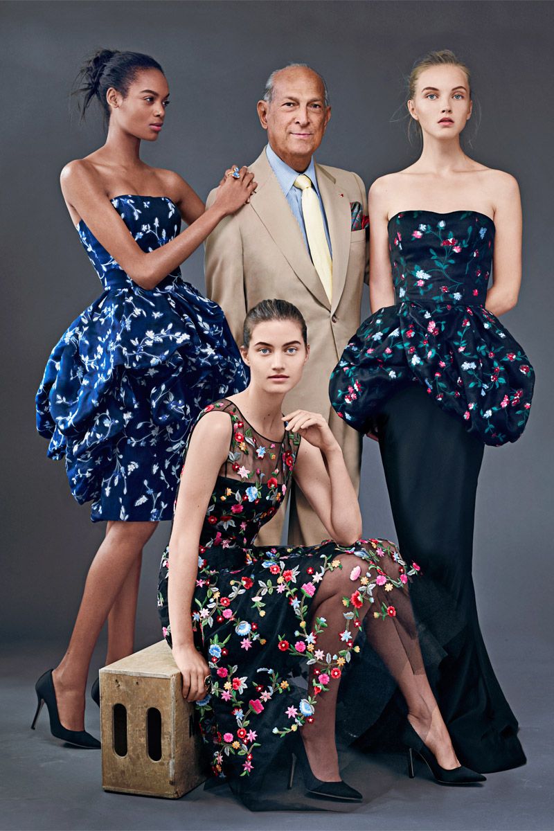 ​Óscar Arístides Renta Fiallo (22 July 1932 – 20 October 2014) with his models
