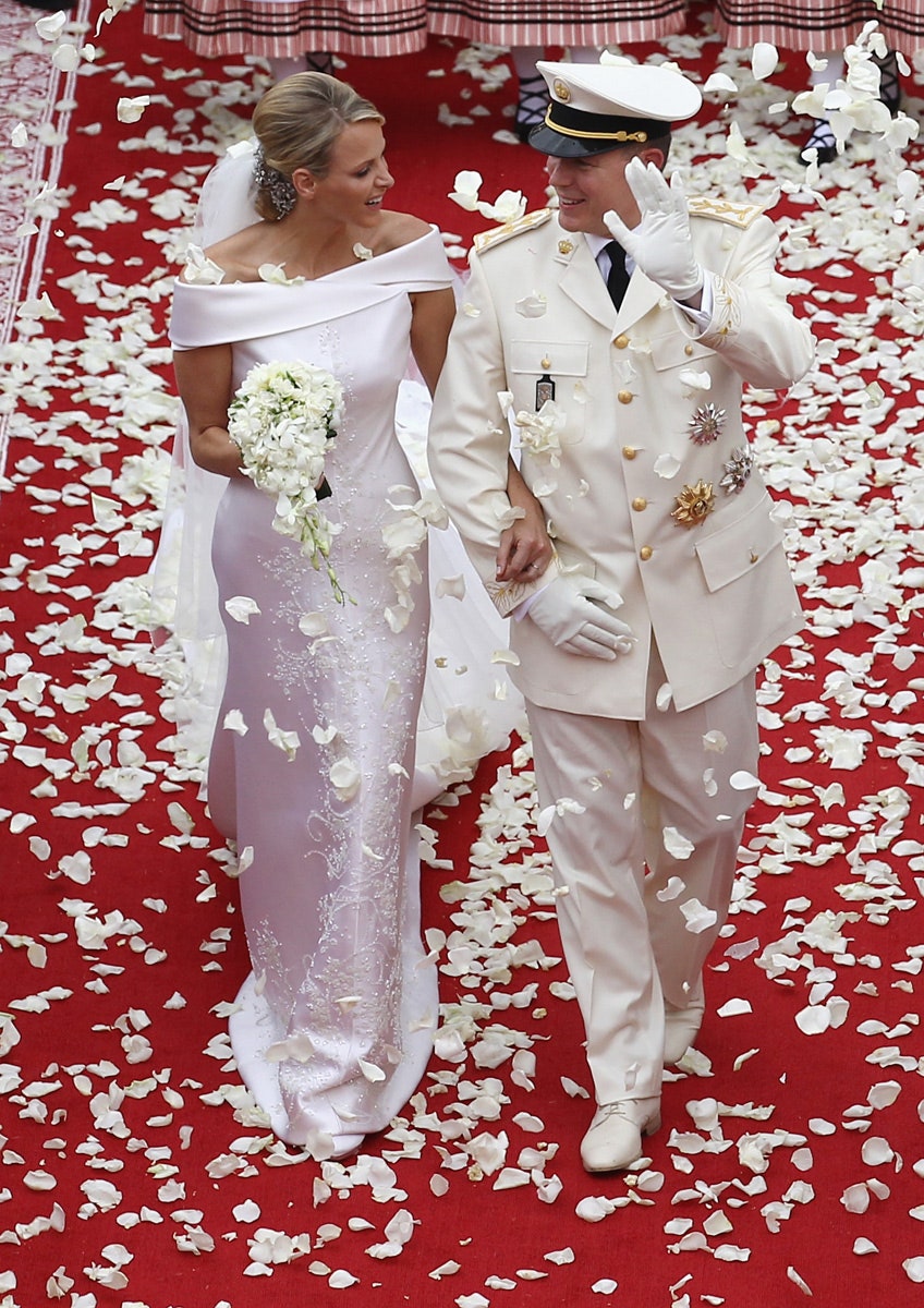 Charlene Wittstock, Princess of Monaco wedding dress 2011 designed by Giorgio Armani