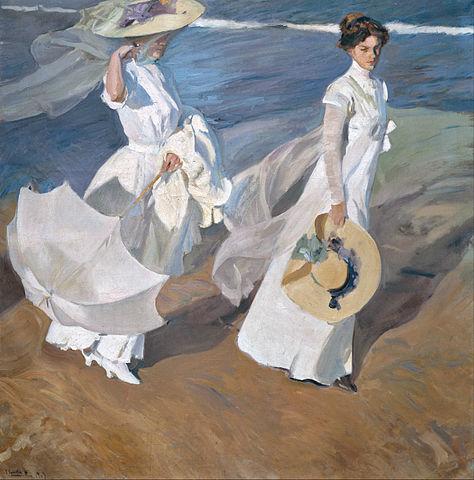 Walk on the Beach (Paseo a orillas del mar) 1909. Sorolla Museum, Madrid