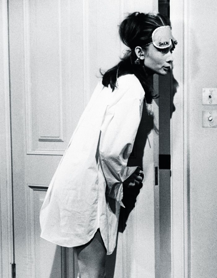 Audrey Hepburn in white shirt, Breakfast at Tiffany's