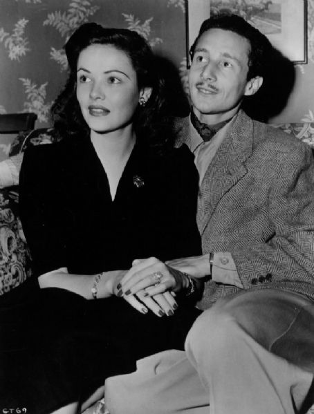 Gene Tierney with her first husband Oleg Cassini, official designer of Jackie Kennedy