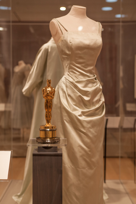 Grace Kelly ice blue French silk satin gown for Oscar Ceremony 1955 designed by Edith Head