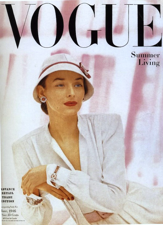 Dorian Leigh on the cover of Vogue, June 1946