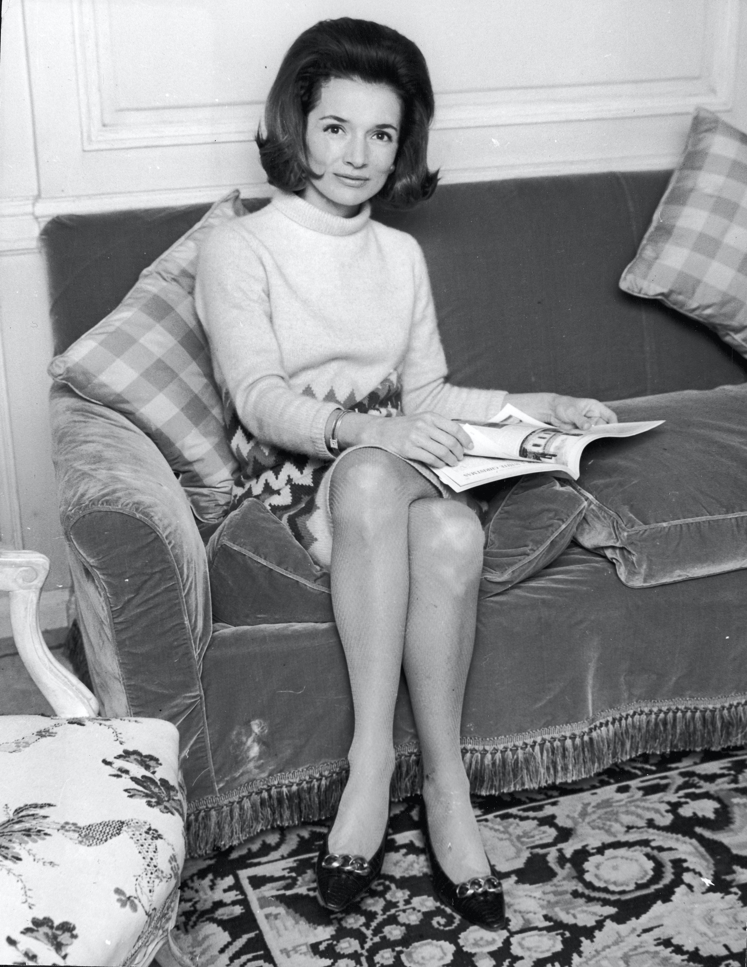 Lee Radziwill (born Caroline Lee Bouvier; 3 March 1933 – 15 February 2019) at home