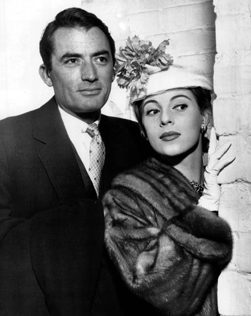 Véronique Passani with her husband Gregory Peck