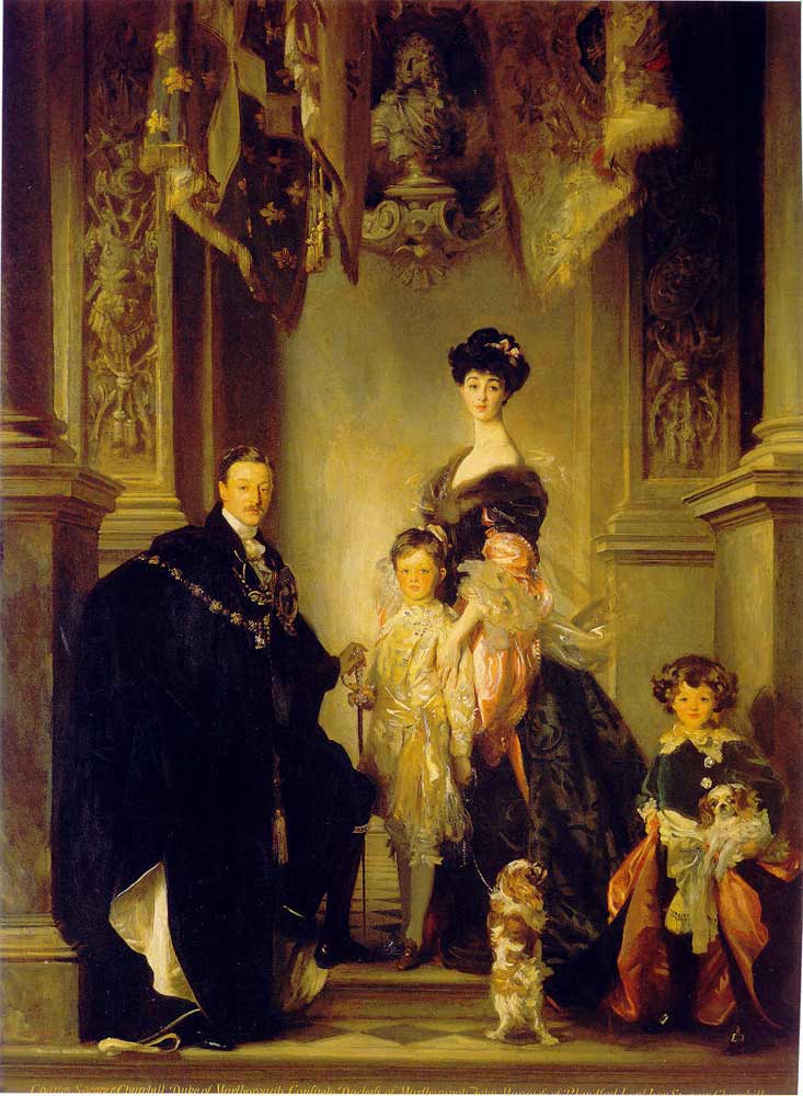 Portrait of The 9th Duke of Marlborough, Duchess of Marlborough and their two sons, by John Singer Sargent, 1905