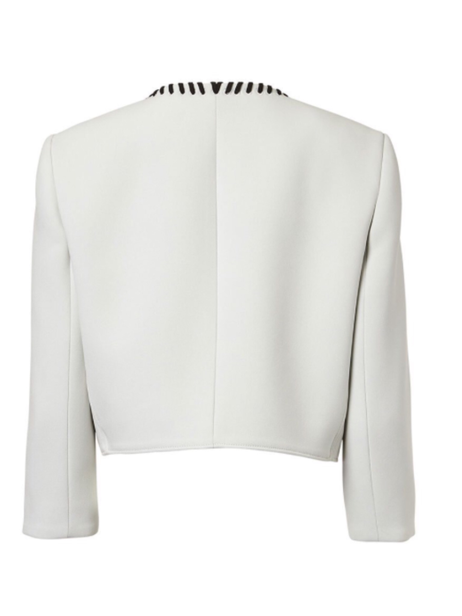 Amal Clooney's white crepe ensemble of midi sheath dress and cropped jacket by Zac Posen