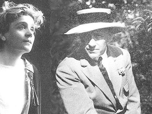 Gabriele D'Annunzio with Eleonora Duse