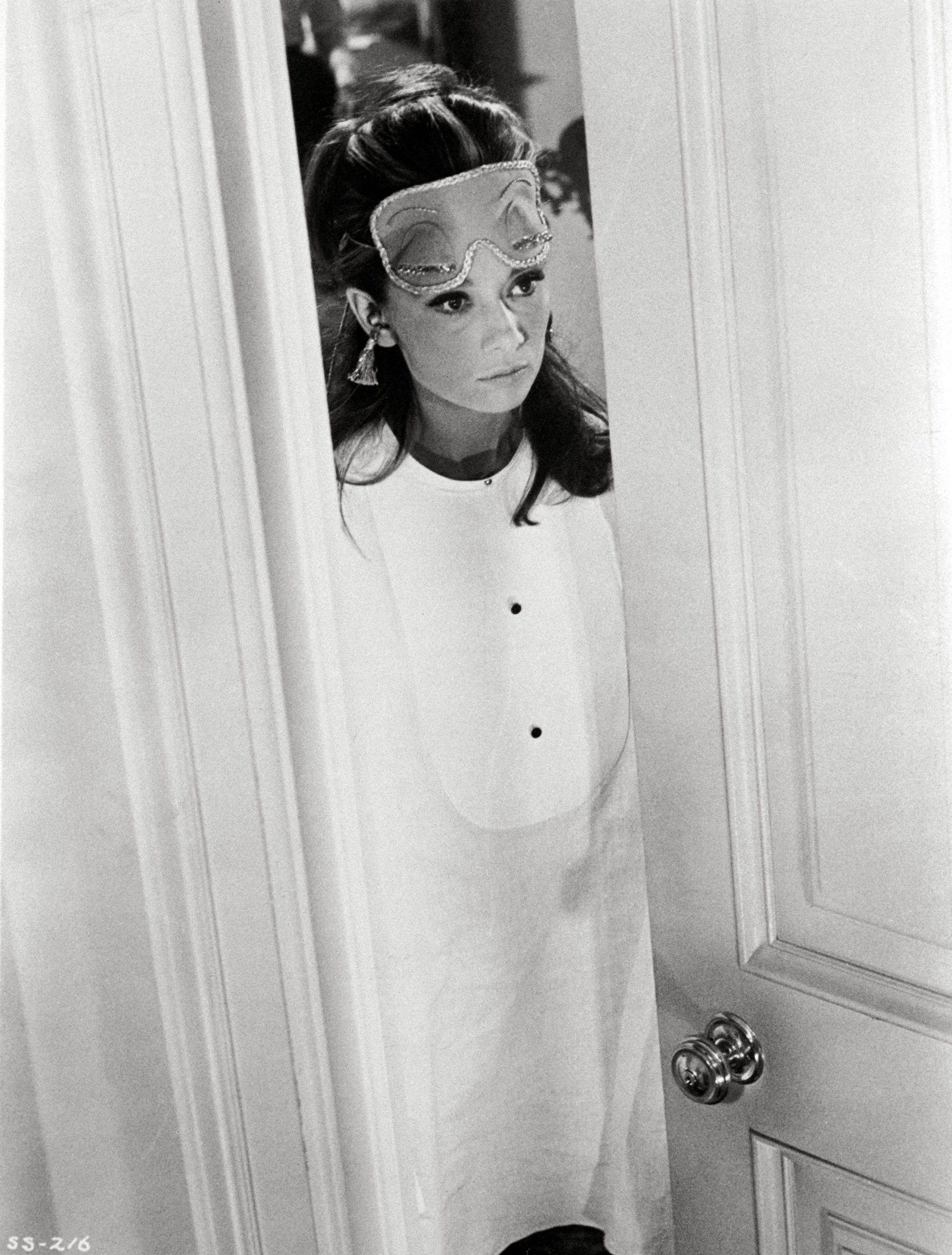 Audrey Hepburn in white shirt, Breakfast at Tiffany's