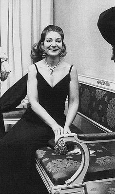 Elegant style icon wardrobe essentials: Maria Callas in black dress