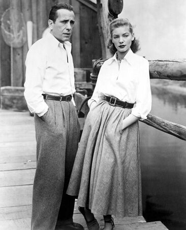 Elegant icon wardrobe essentials: The white shirt-Lauren Bacall in white shirt
